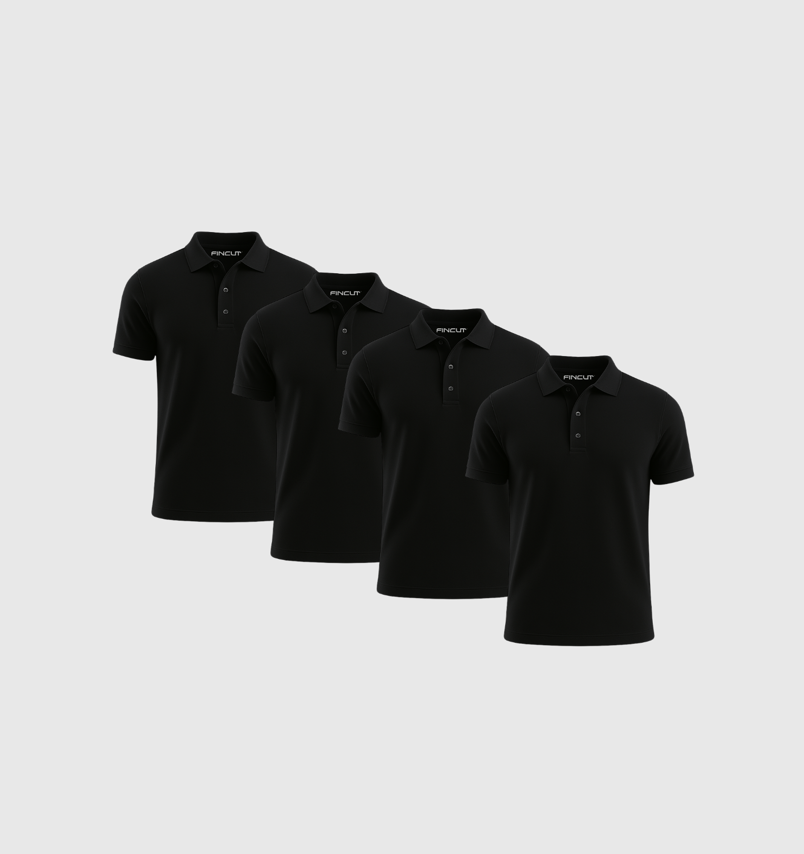 ARCHIVE - Pack de 4 Polos - Noir