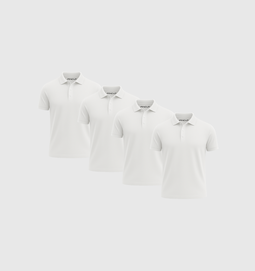 ARCHIVE - Pack de 4 Polos - Blanc