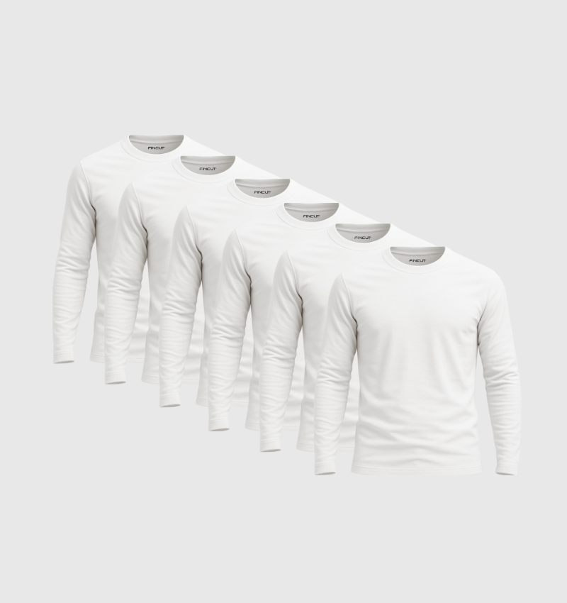 Pack de 6 Manches Longues - Blanc