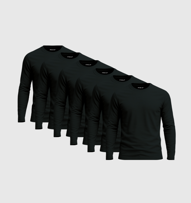 Pack de 6 Manches Longues - Noir