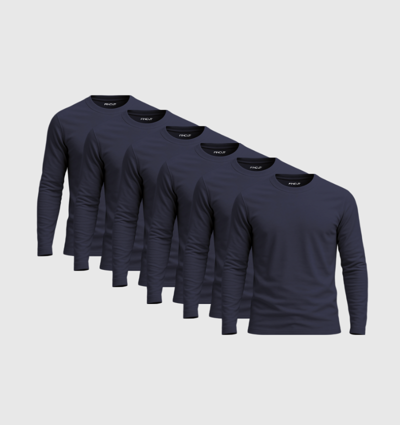 ARCHIVE - Pack de 6 Manches Longues - Bleu Marine