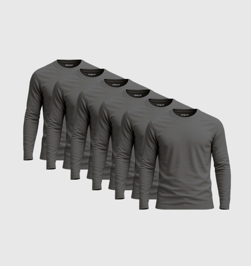 ARCHIVE - Pack de 6 Manches Longues - Gris