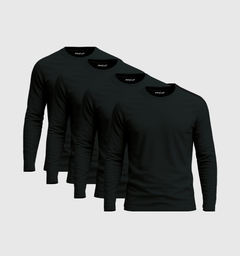 ARCHIVE - Pack de 4 Manches Longues - Noir