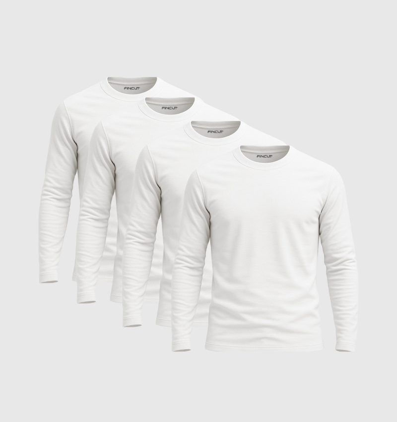 ARCHIVE - Pack de 4 Manches Longues - Blanc