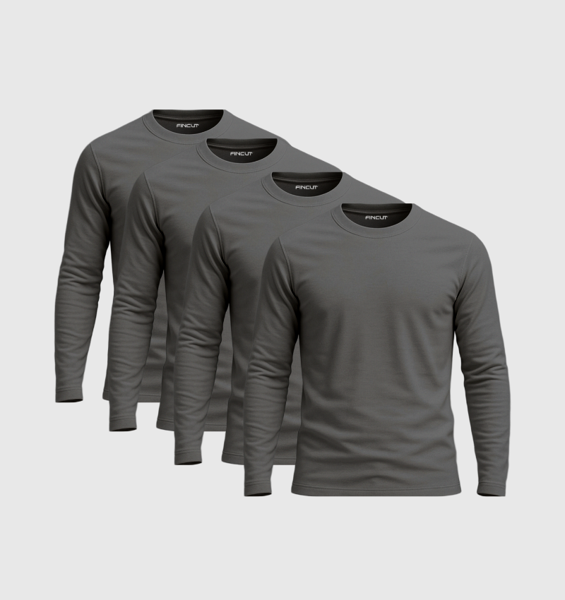 ARCHIVE - Pack de 4 Manches Longues - Gris