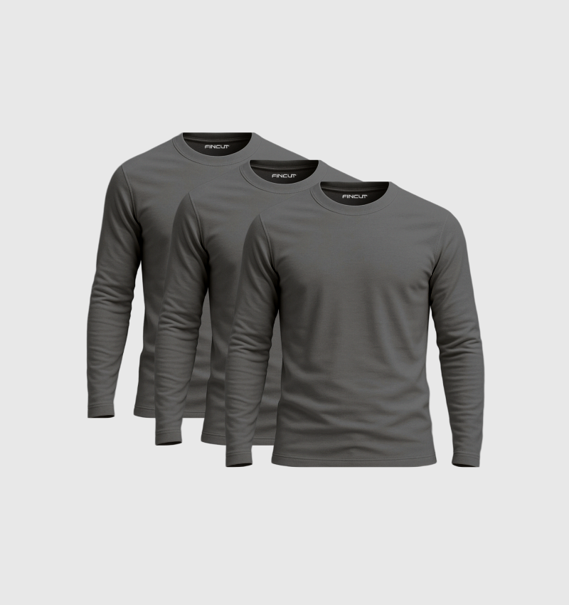 ARCHIVE - Pack de 3 Manches Longues - Gris