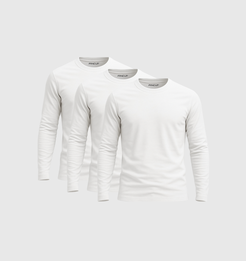 ARCHIVE - Pack de 3 Manches Longues - Blanc