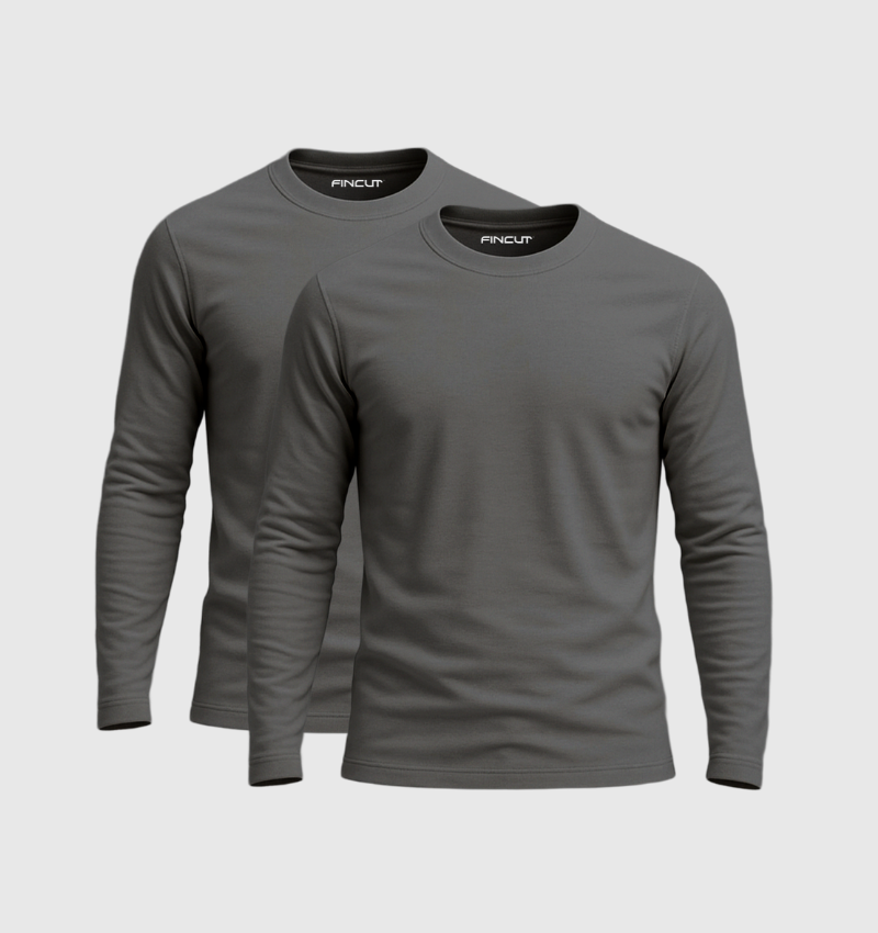 ARCHIVE - Pack de 2 Manches Longues - Gris