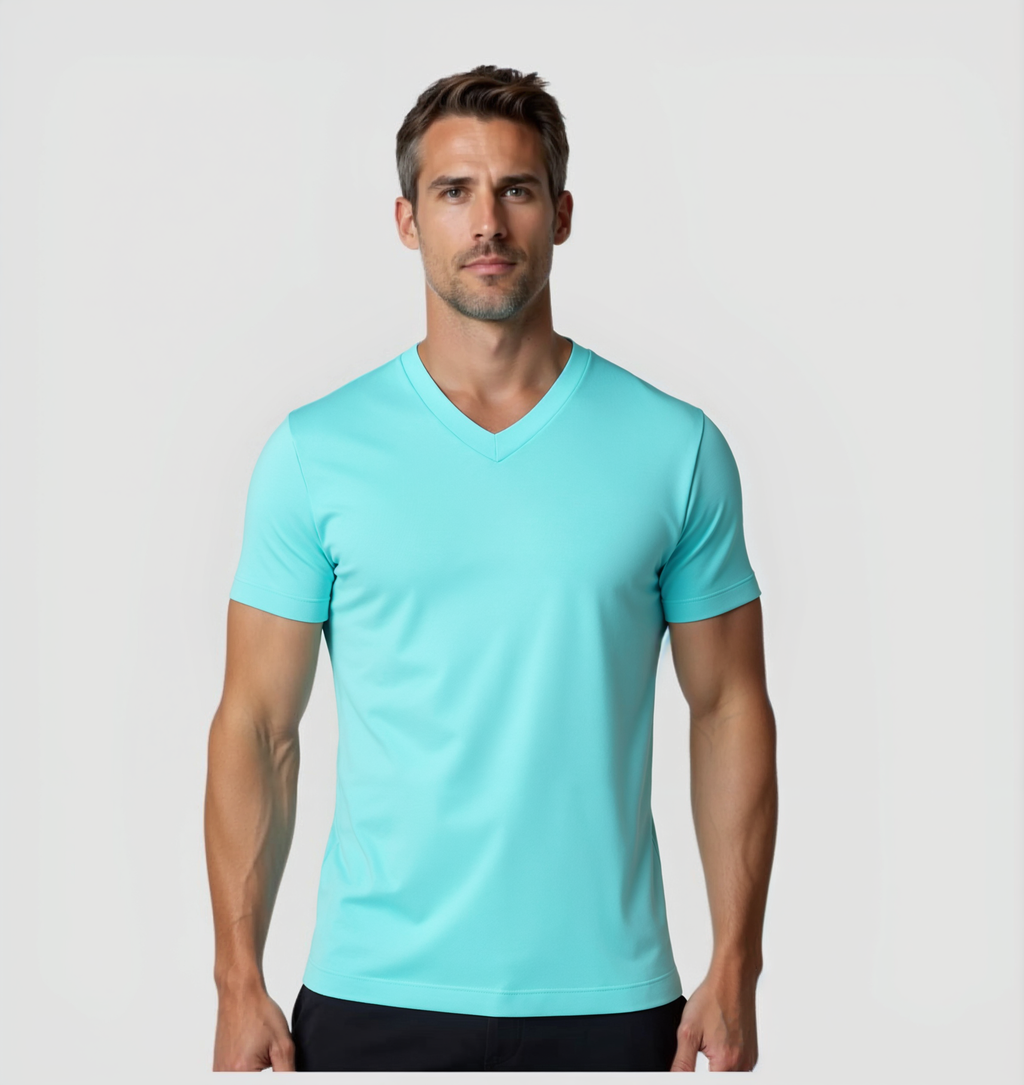 ARCHIVE - Pack de 4 Col V - Bleu turquoise