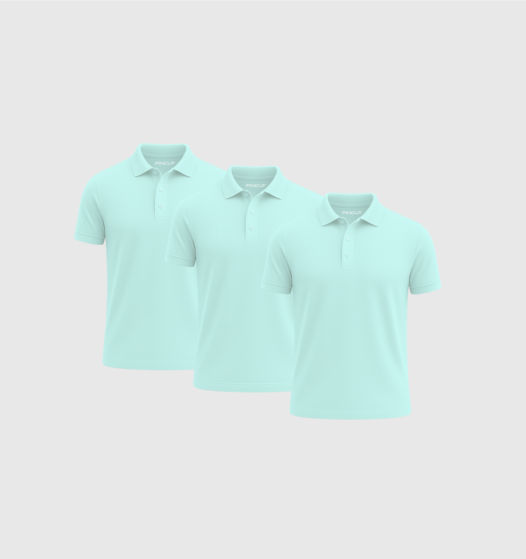 ARCHIVE - Pack de 3 Polo - Bleu turquoise