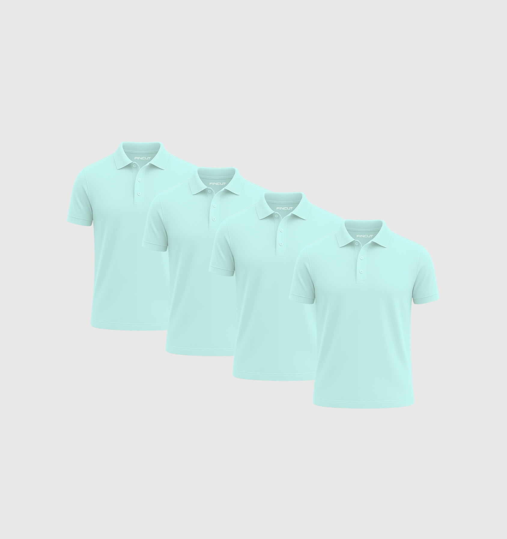 ARCHIVE - Pack de 4 Polos - Bleu turquoise