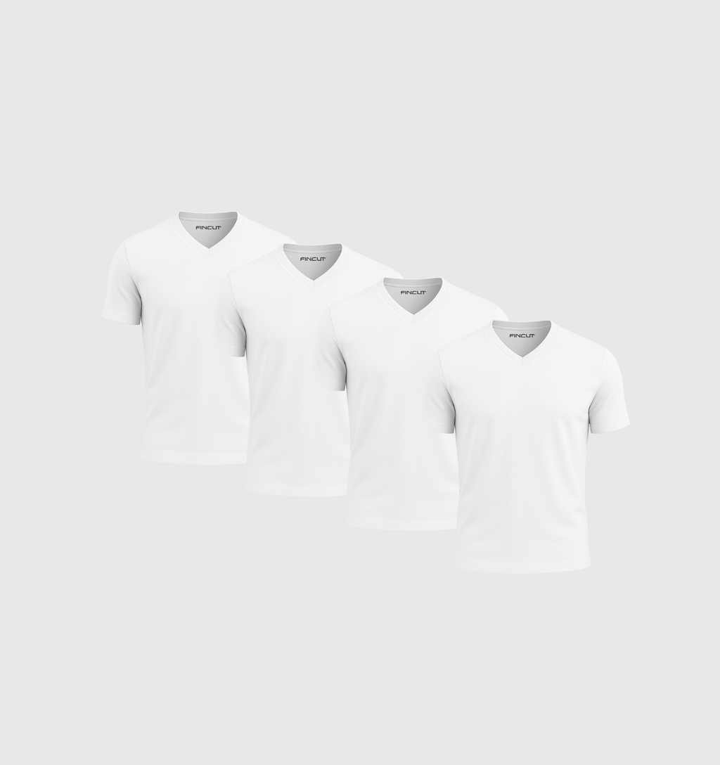 ARCHIVE - Pack de 4 Col V - Blanc