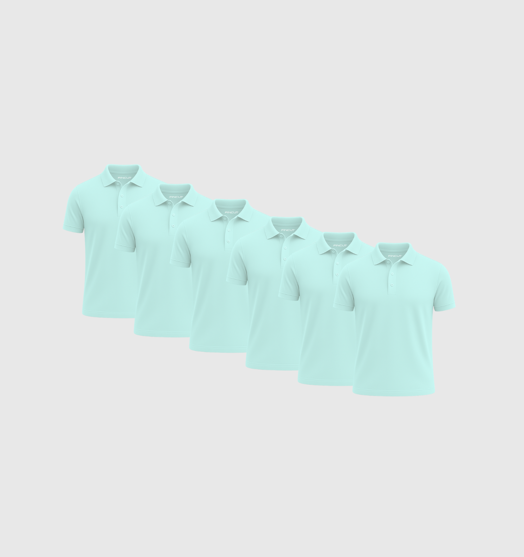 ARCHIVE - Pack de 6 Polos - Bleu turquoise