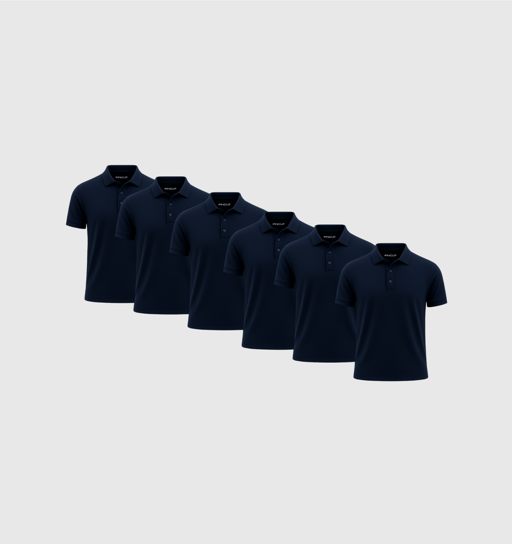 ARCHIVE - Pack de 6 Polos - Bleu marine