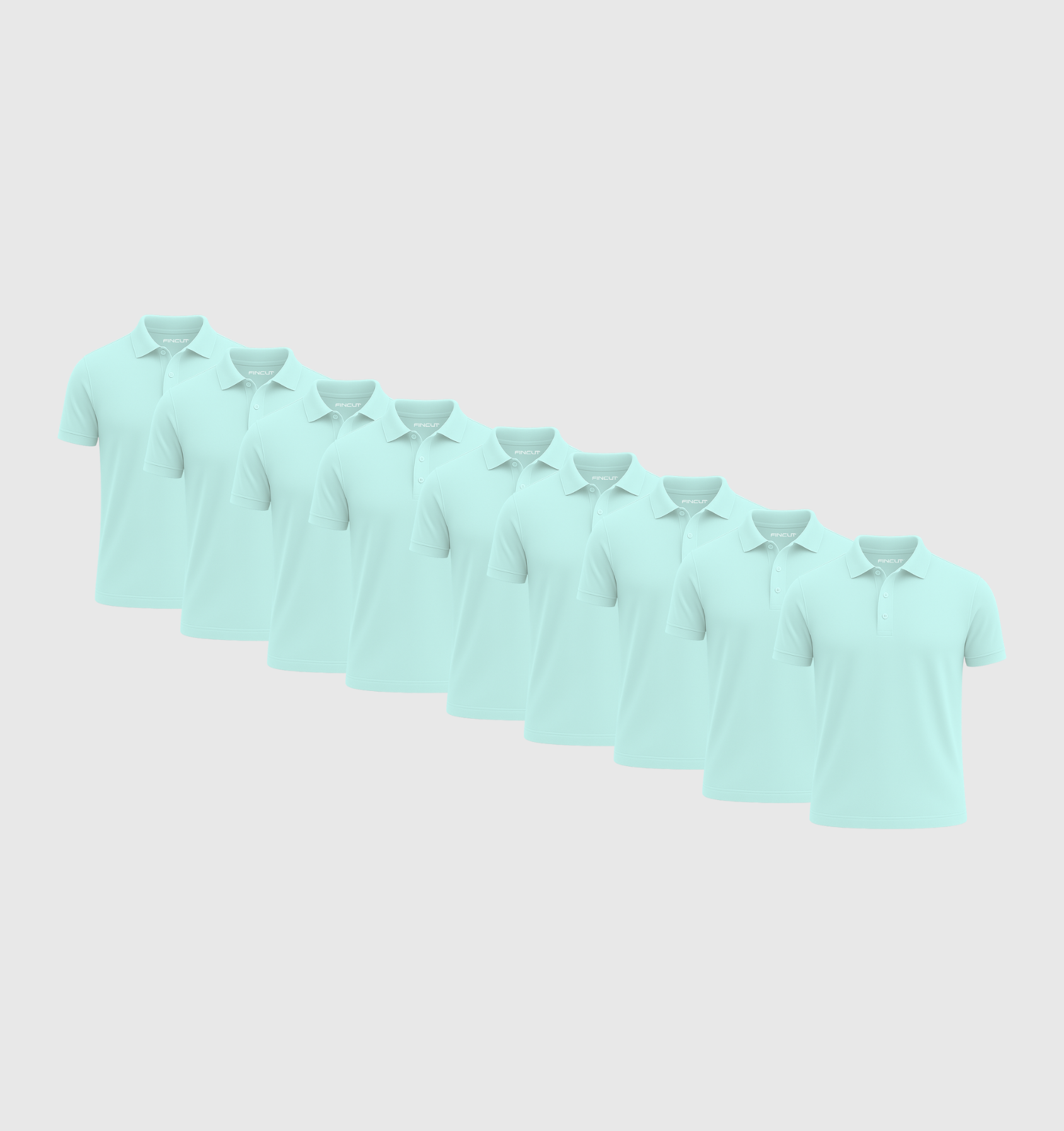 ARCHIVE - Pack de 9 Polos - Bleu turquoise