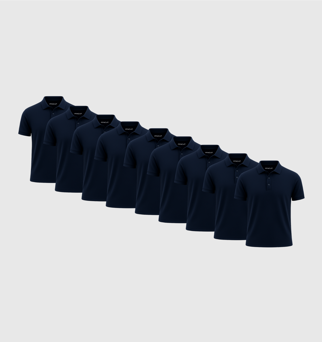 ARCHIVE - Pack de 9 Polos - Bleu marine
