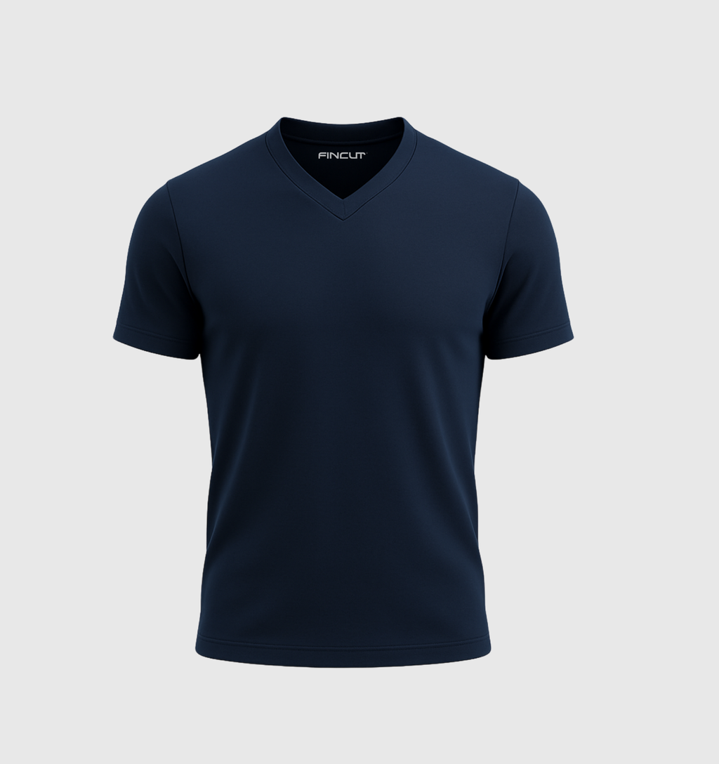 ARCHIVE - Le Tee-shirt Col V - Bleu marine