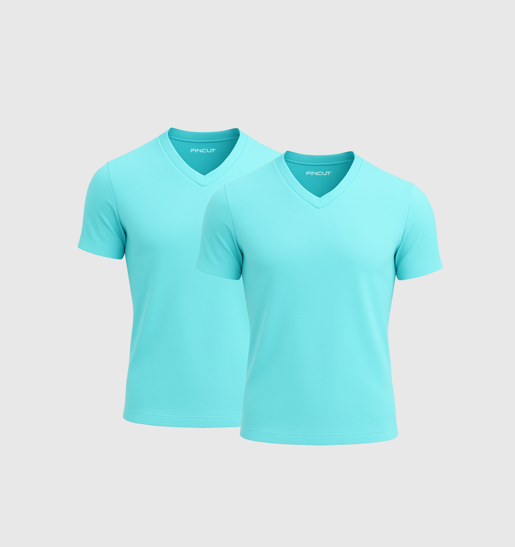 ARCHIVE - Pack de 2 Col V - Bleu turquoise