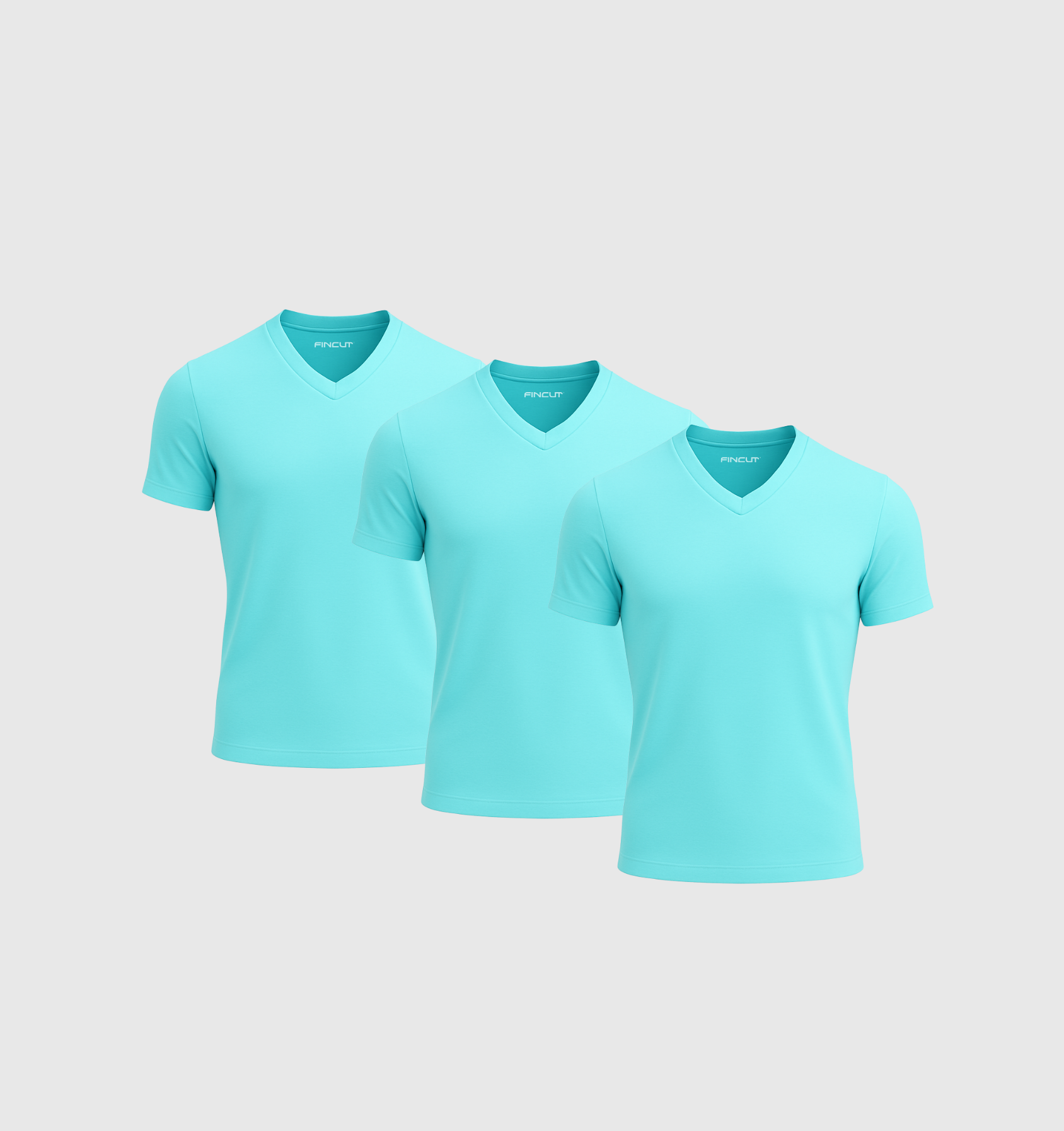 ARCHIVE - Pack de 3 Col V - Bleu turquoise
