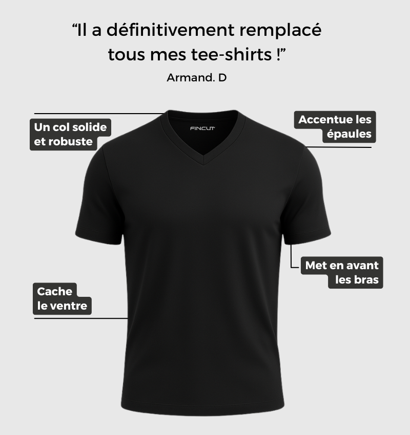 Pack de 6 Col V - Noir