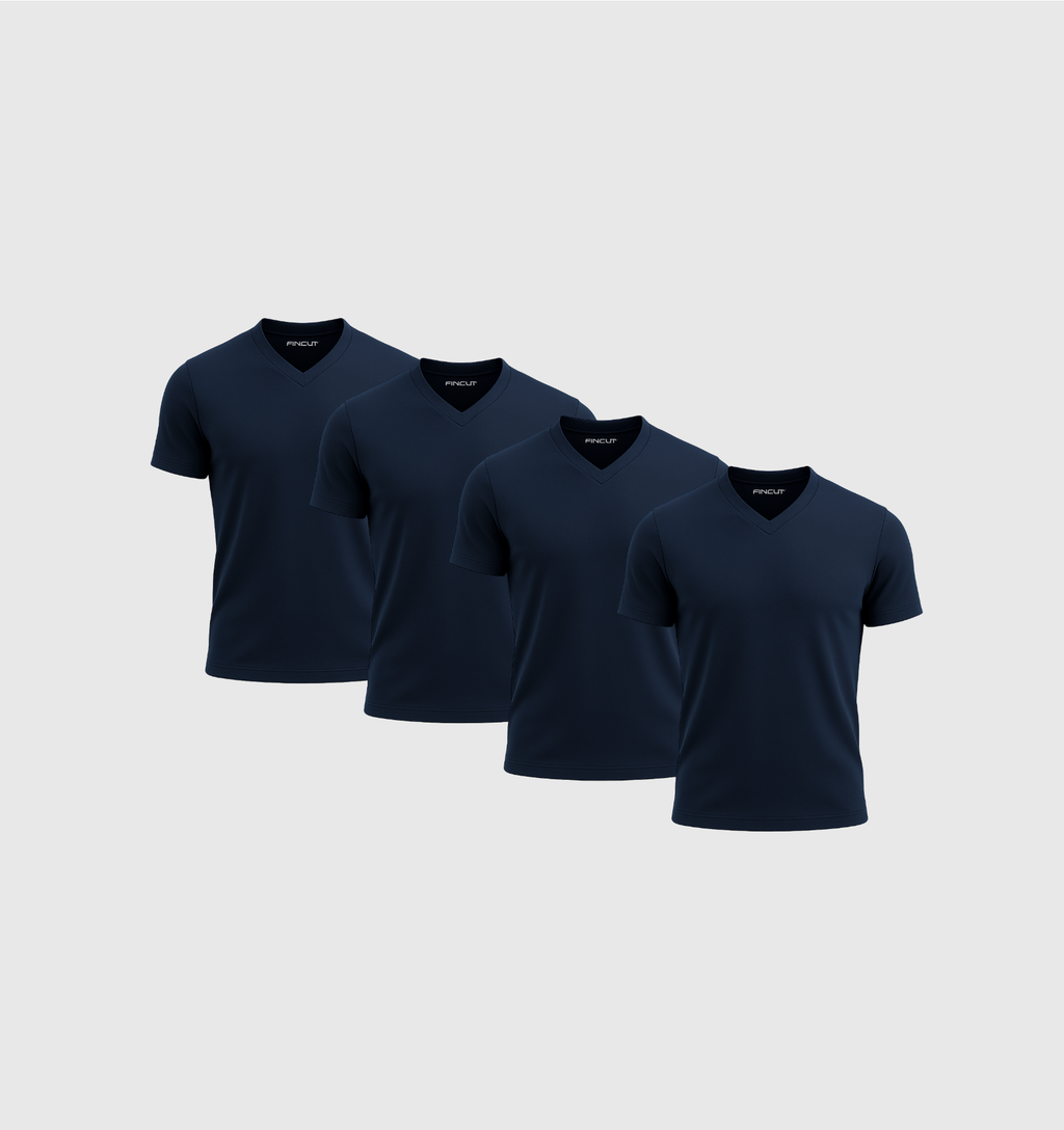 ARCHIVE - Pack de 4 Col V - Bleu marine