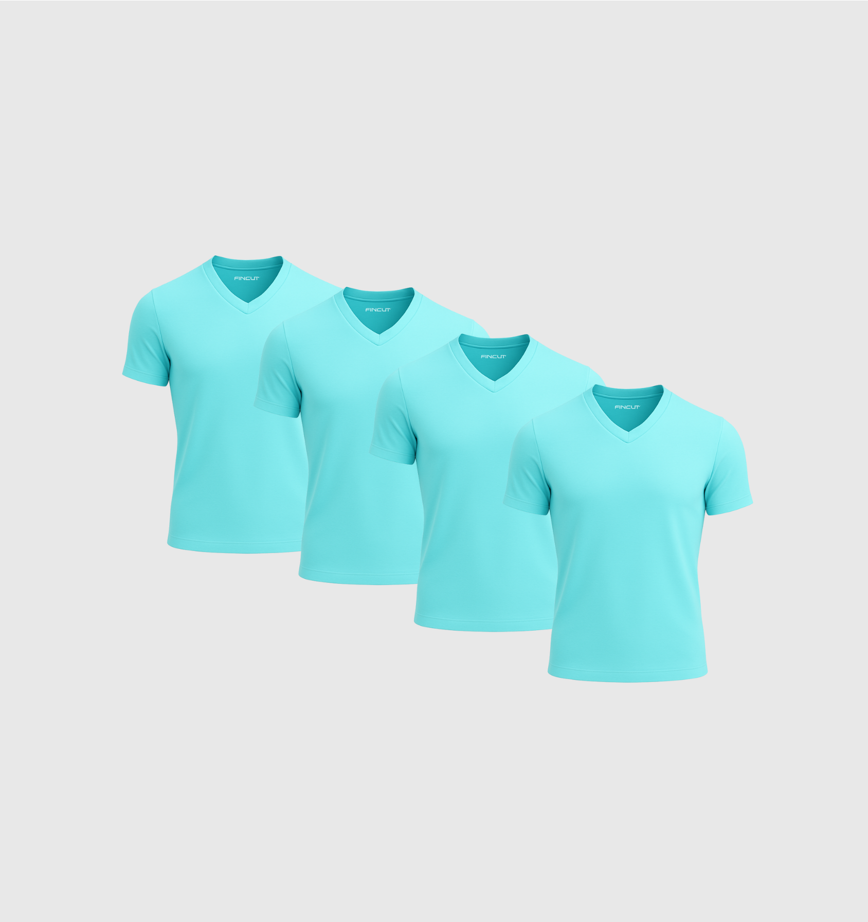 ARCHIVE - Pack de 4 Col V - Bleu turquoise