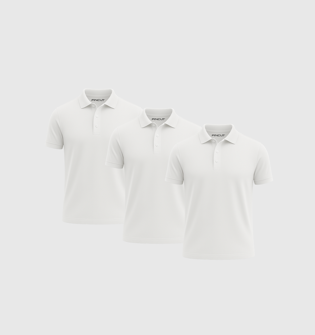 ARCHIVE - Pack de 3 Polos - Blanc