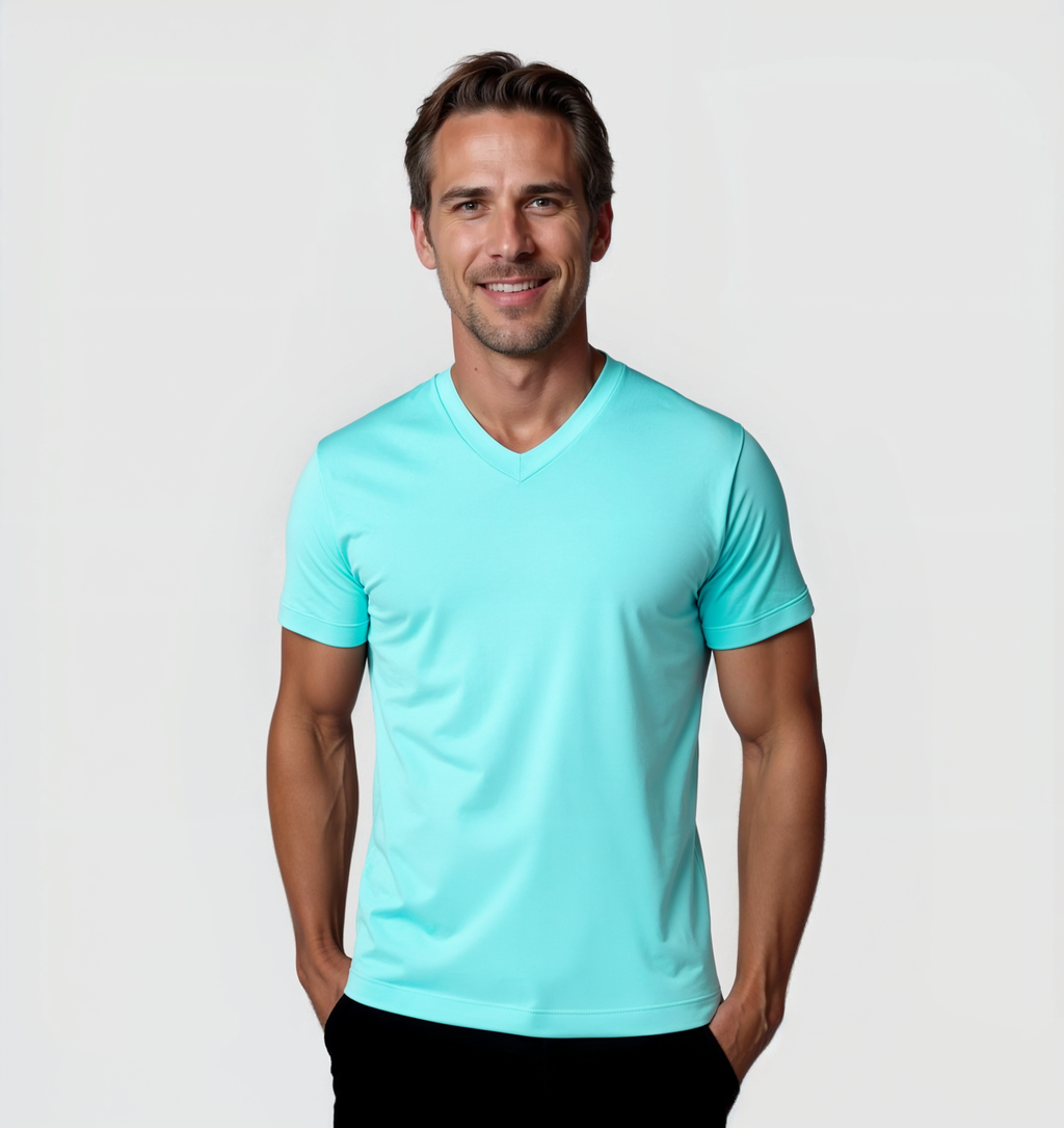 ARCHIVE - Pack de 6 Col V - Bleu turquoise