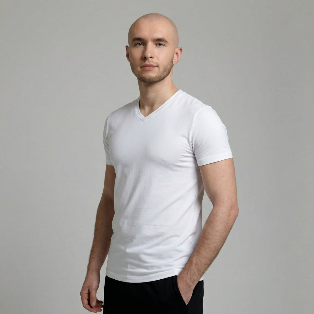Pack de 4 Col V - Blanc